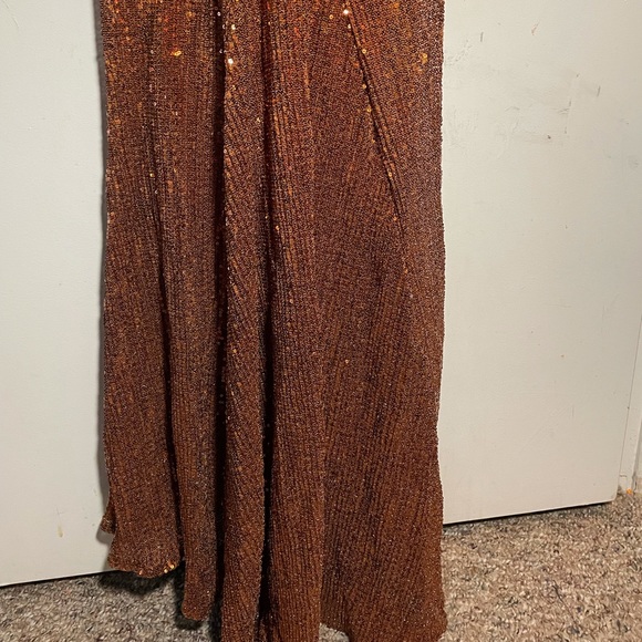 Brown sequence Long Dress - Picture 4 of 7